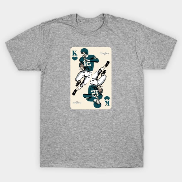 Philadelphia Eagles King of Hearts T-Shirt by Rad Love